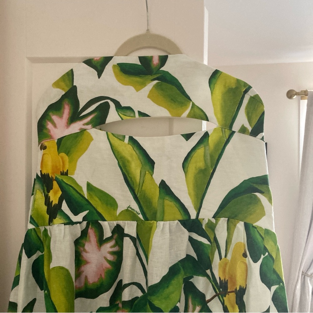 Farm Rio Summer Foliage Strapless Dress - Picture 13 of 16